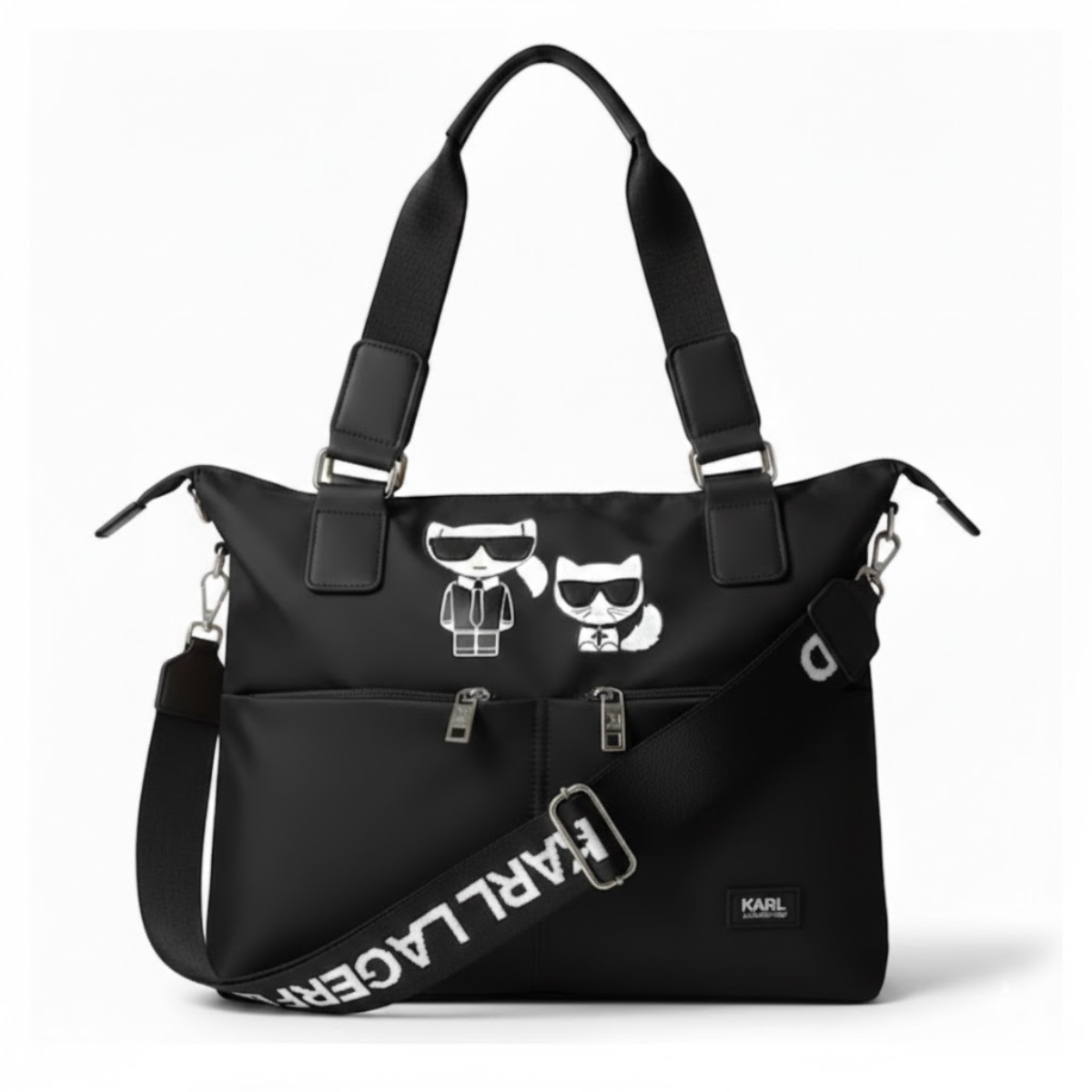 Karl Lagerfeld Paris Sporty Travel Shopper Bag - BLK - Black