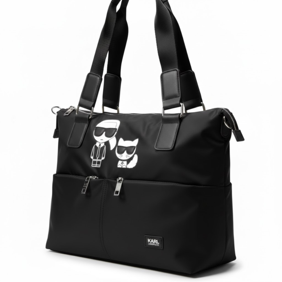 Karl Lagerfeld Paris Sporty Travel Shopper Bag - BLK - Black