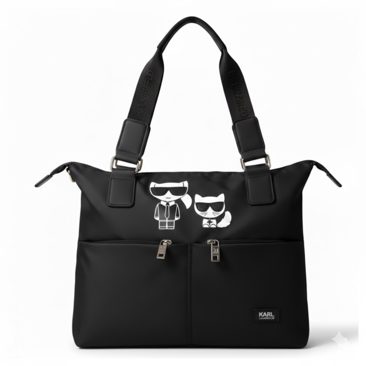 Karl Lagerfeld Paris Sporty Travel Shopper Bag - BLK - Black
