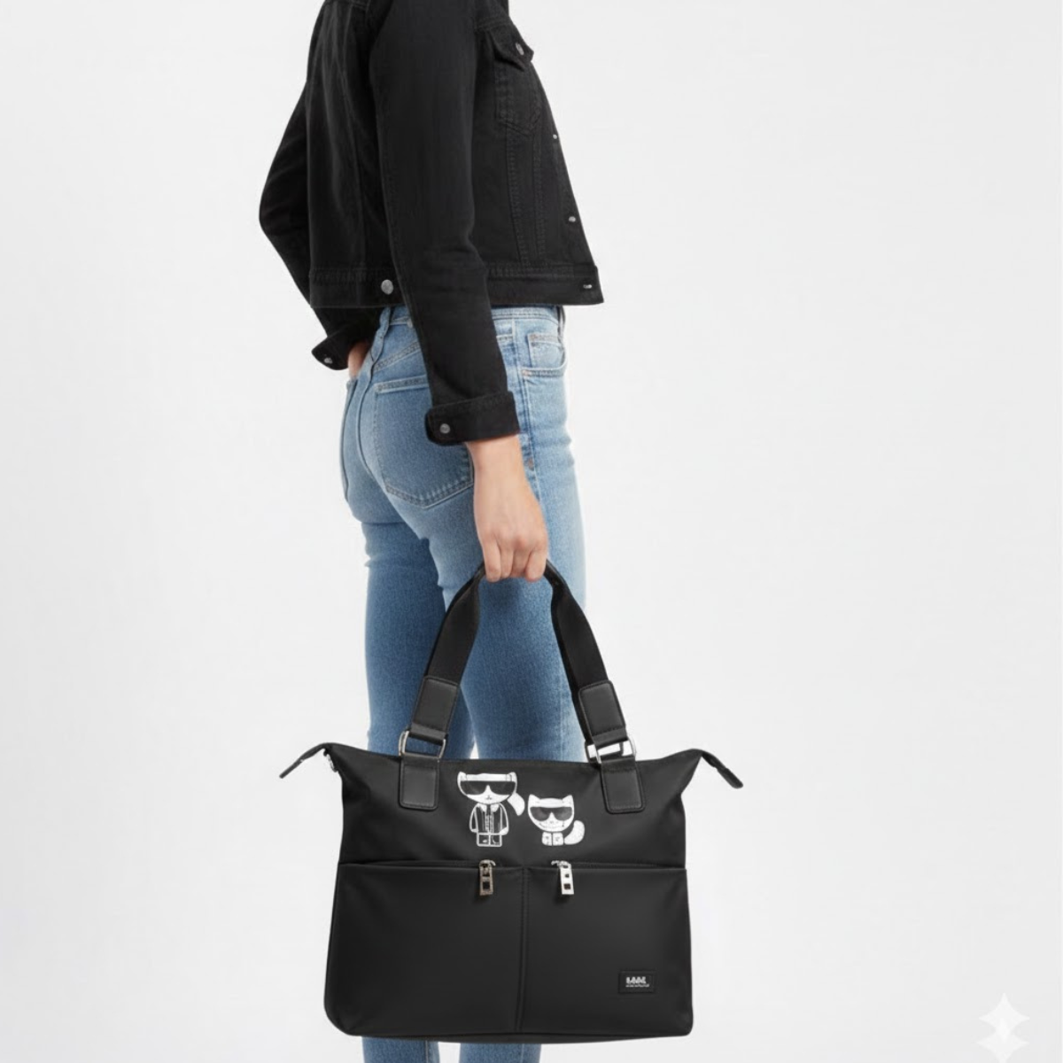 Karl Lagerfeld Paris Sporty Travel Shopper Bag - BLK - Black