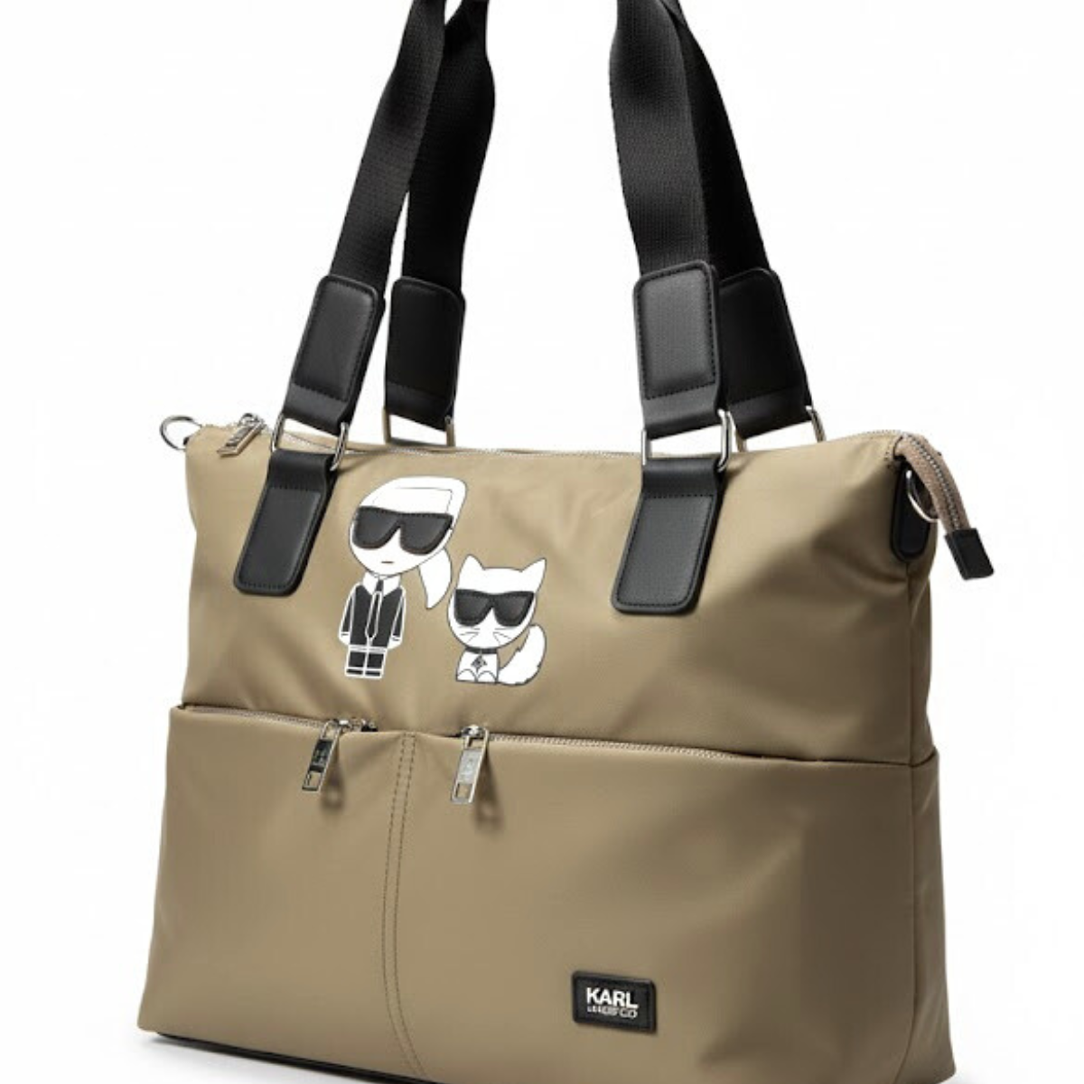 Karl Lagerfeld Paris Sporty Travel Shopper Bag - KHK - Khaki