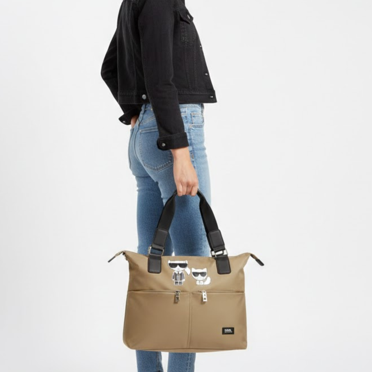 Karl Lagerfeld Paris Sporty Travel Shopper Bag - KHK - Khaki