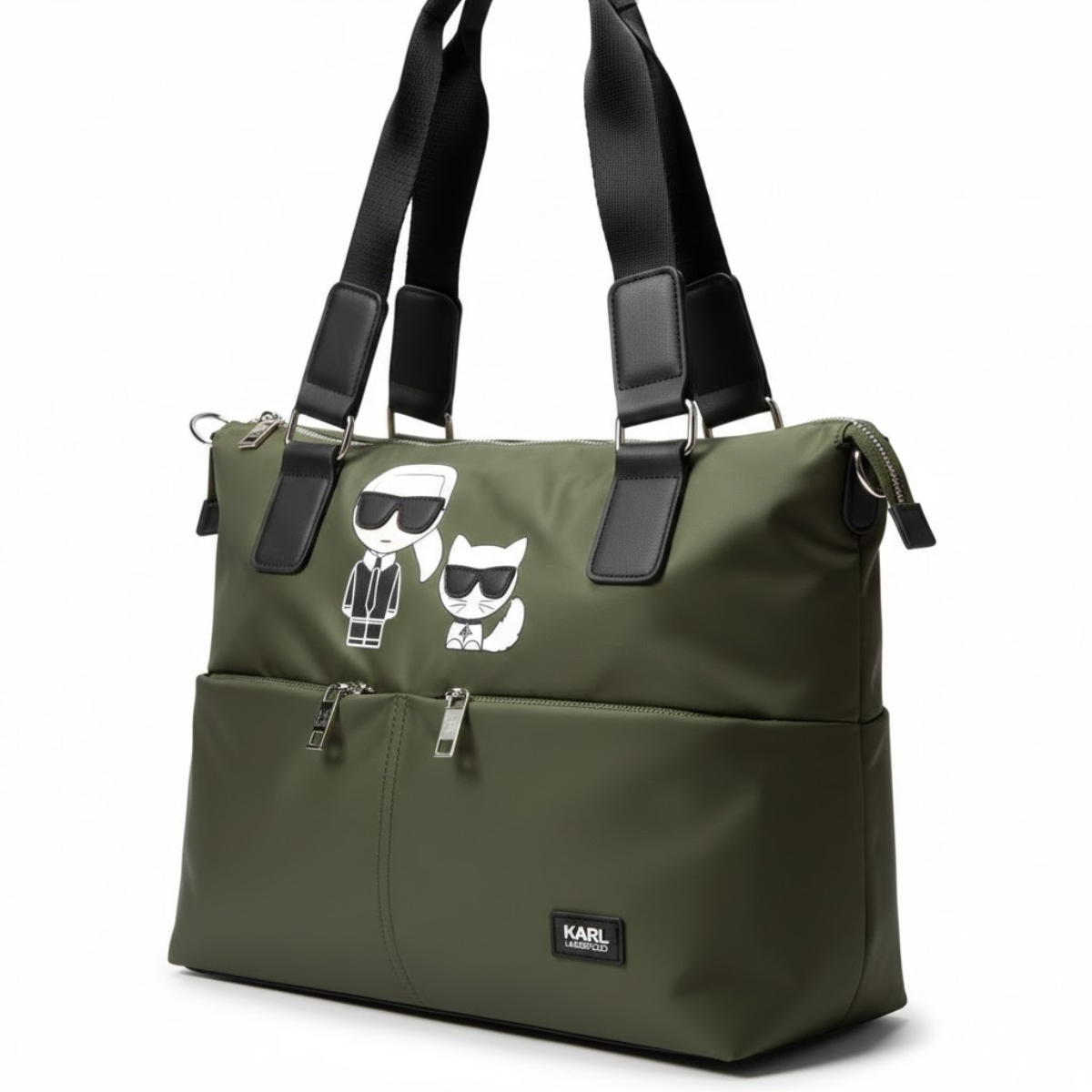 Karl Lagerfeld Paris Sporty Travel Shopper Bag - OLV - Olive