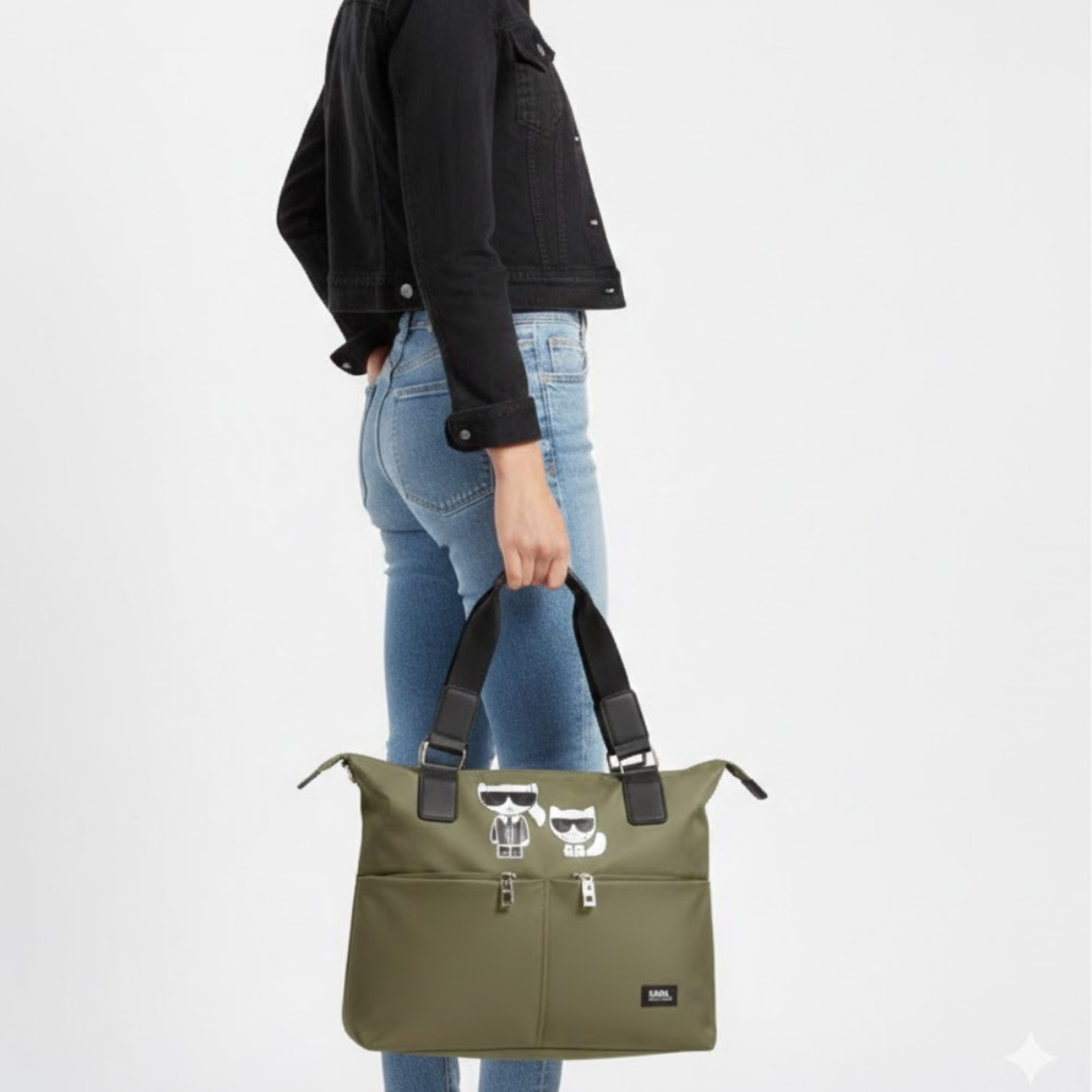 Karl Lagerfeld Paris Sporty Travel Shopper Bag - OLV - Olive