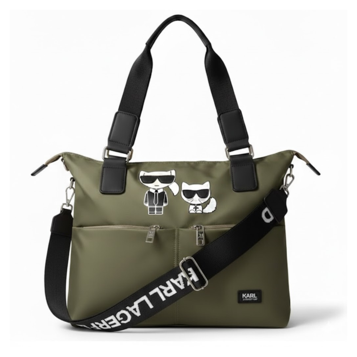 Karl Lagerfeld Paris Sporty Travel Shopper Bag - OLV - Olive