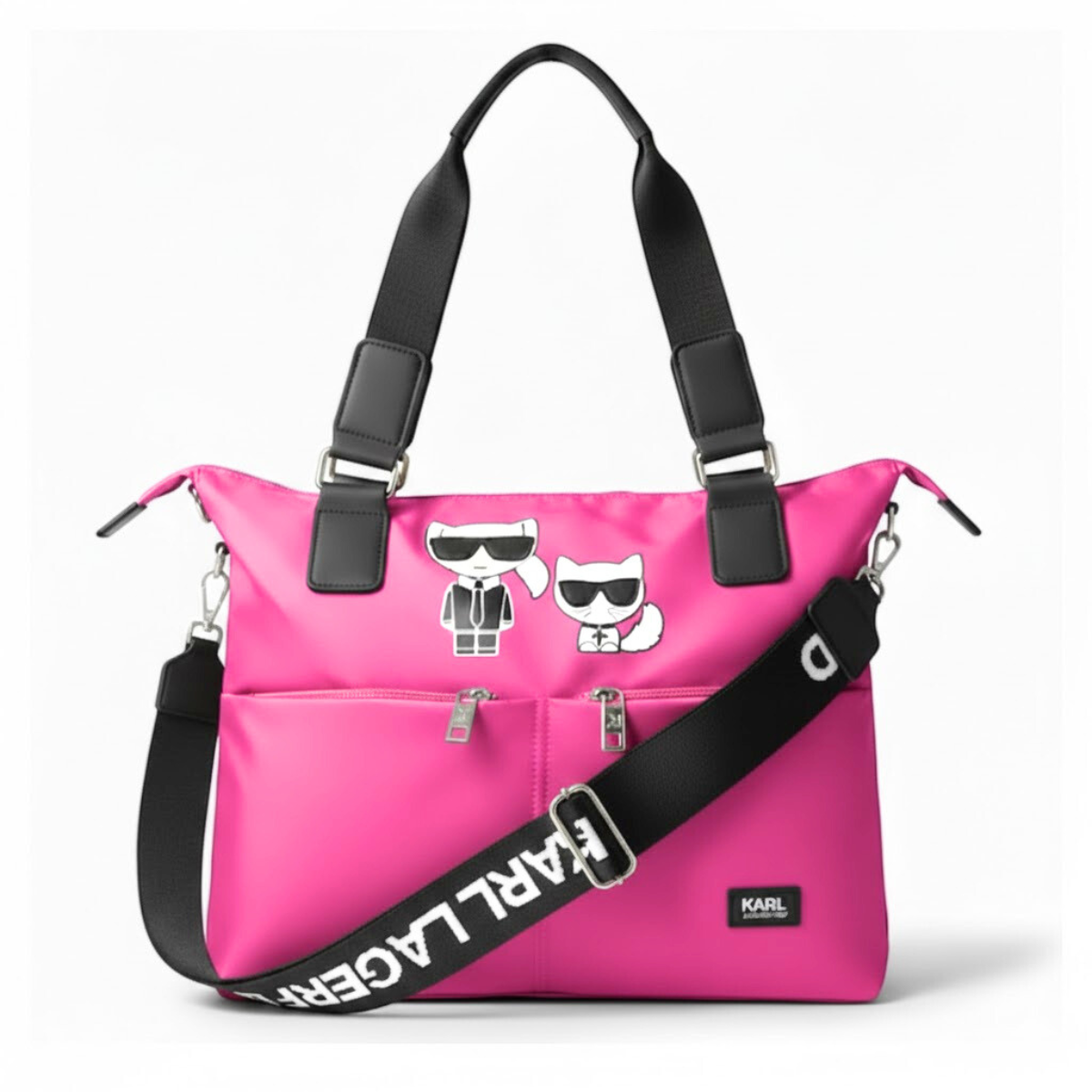 Karl Lagerfeld Paris Sporty Travel Shopper Bag - PNK - Pink