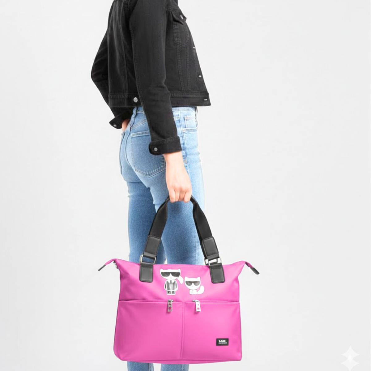 Karl Lagerfeld Paris Sporty Travel Shopper Bag - PNK - Pink