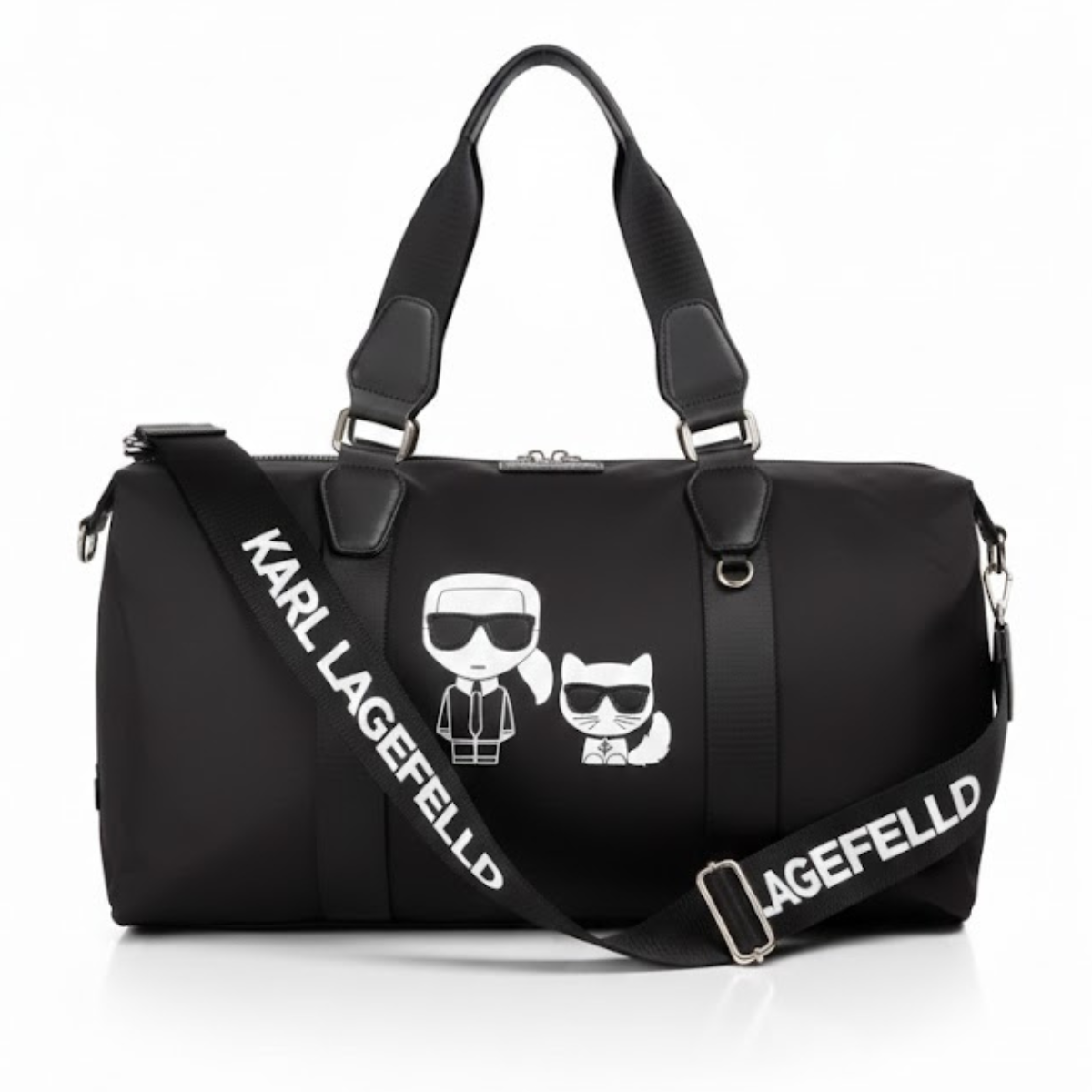 Karl Lagerfeld Paris sporty travel shopper bag shoulder bag - BLK - Black