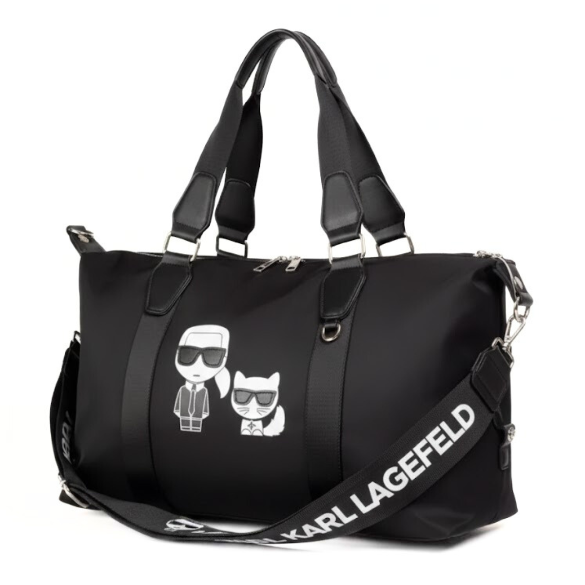 Karl Lagerfeld Paris sporty travel shopper bag shoulder bag - BLK - Black