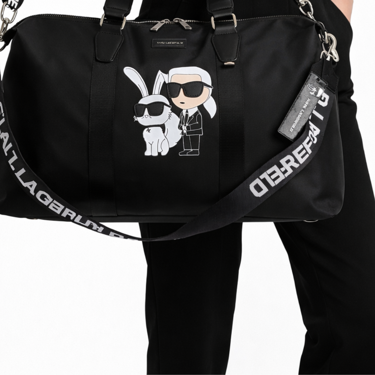 Karl Lagerfeld Paris Sporty Travel2 Shopper Bag - BLK - Black