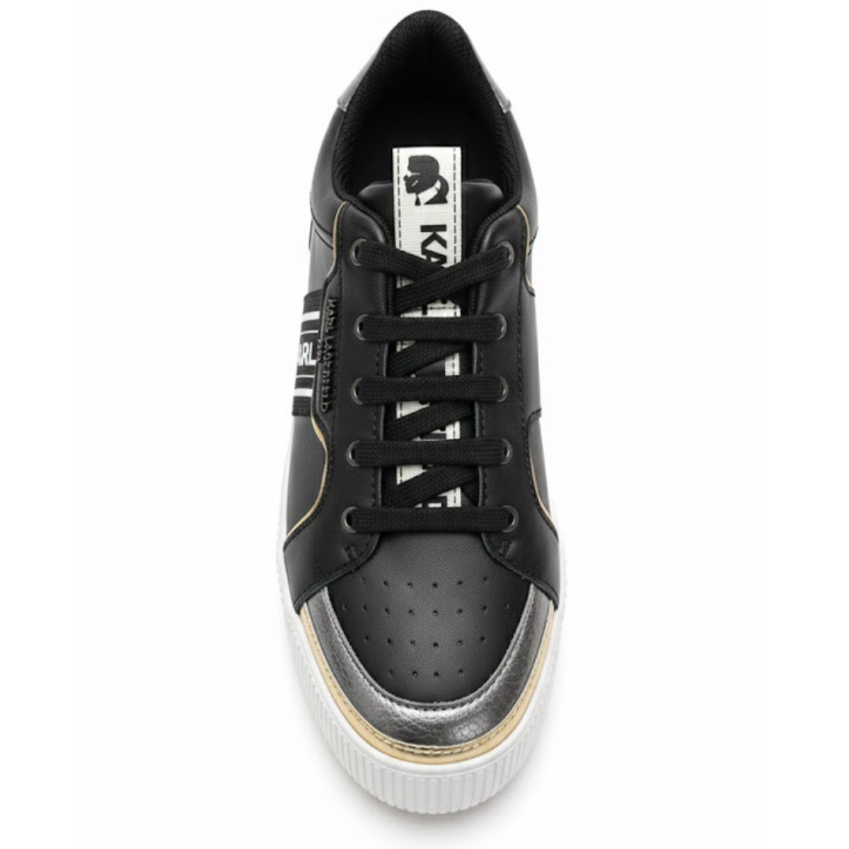 KARL LAGERFELD PARIS Violet Leather Sneakers Women - BLK