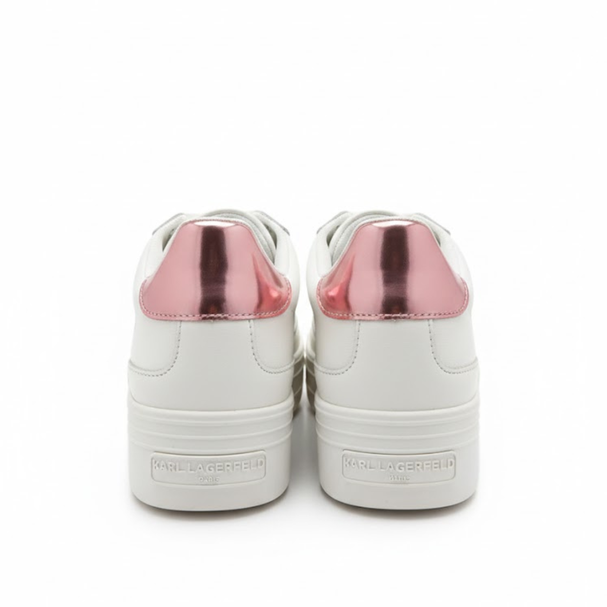 KARL LAGERFELD PARIS Violet Leather Sneakers Women - WHT