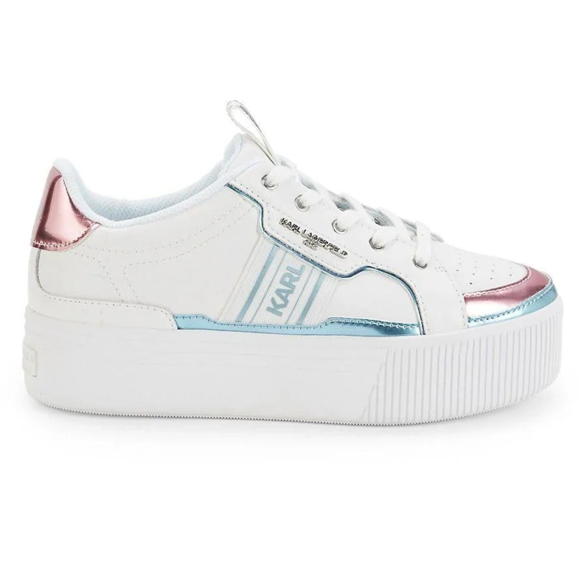 KARL LAGERFELD PARIS Violet Leather Sneakers Women - WHT - White / 35