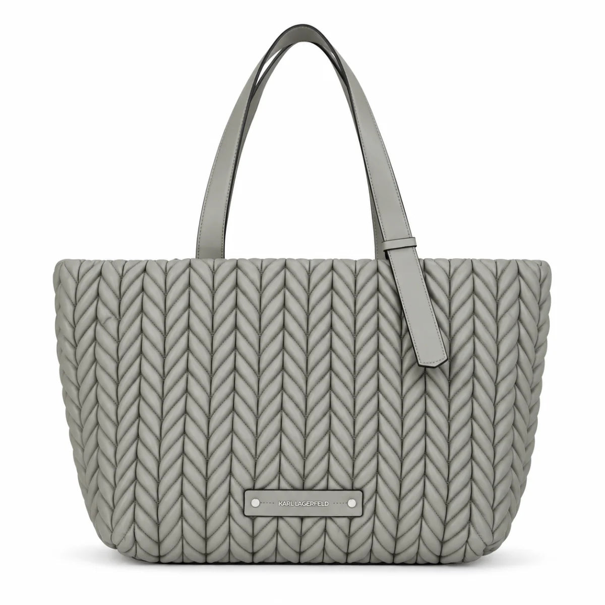 Karl Lagerfeld Paris Weave Large Tote Bag Women - GRY - Grey