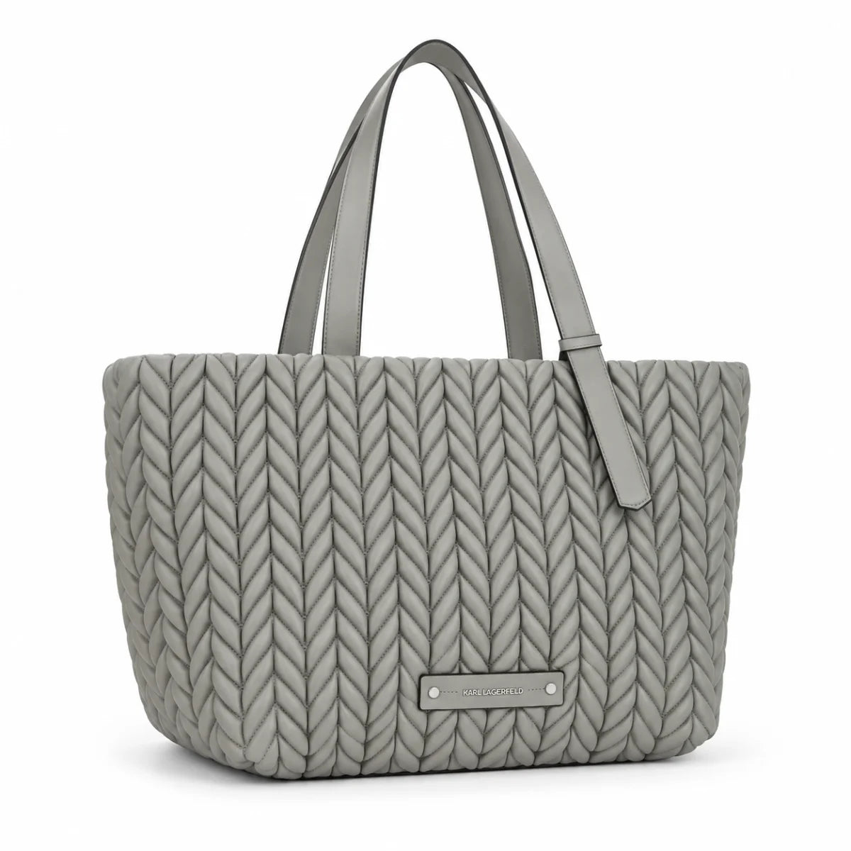 Karl Lagerfeld Paris Weave Large Tote Bag Women - GRY - Grey