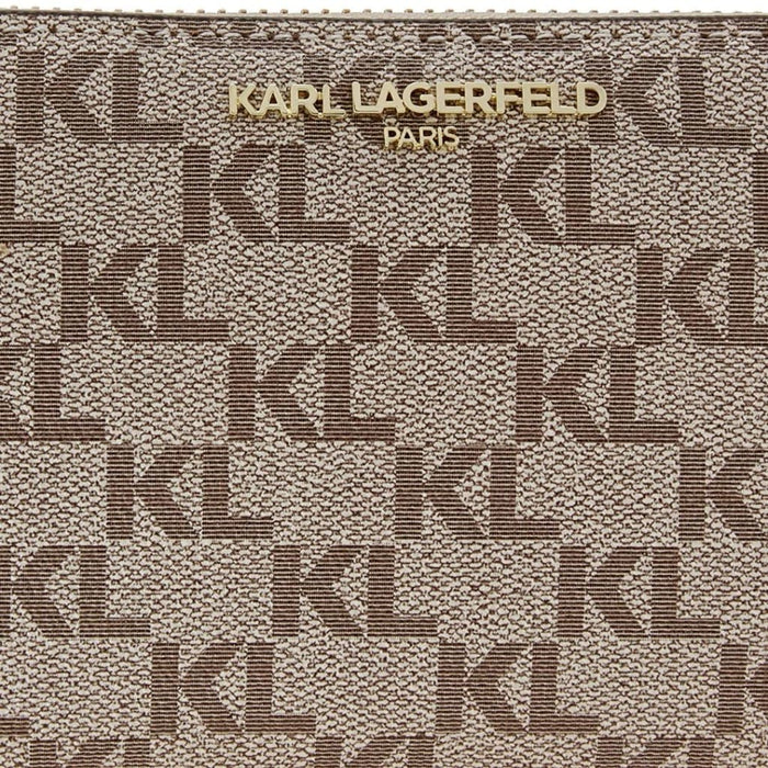 Karl Lagerfeld Paris Zip Around Wallet Women - BEG - Beige - Accessories