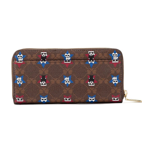 Karl Lagerfeld Paris Zip Around Wallet Women - BRWMLT - Brown Multi - Accessories