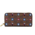 Karl Lagerfeld Paris Zip Around Wallet Women - BRWMLT - Brown Multi - Accessories