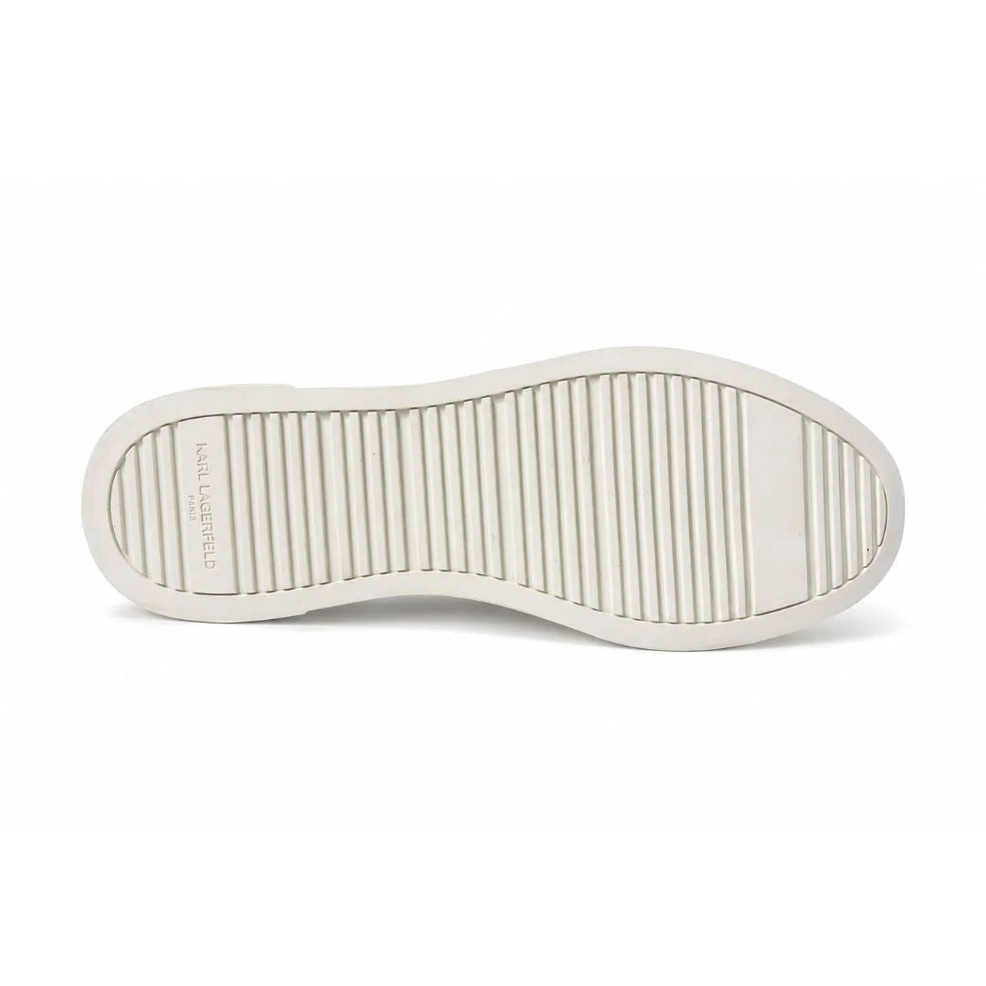 KARL LAGERFELD PARIS Zipper Logo High-Top Sneakers Men - WHT