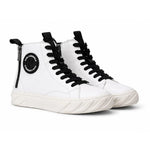 KARL LAGERFELD PARIS Zipper Logo High-Top Sneakers Men - WHT