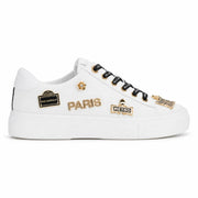 KARL LAGERFELD PARISCate Pins Lace Up Sneaker Women - WHT - White / 35