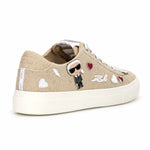 KARL LAGERFELD PARISCate Pins Medium Width Canvas Sneakers Women - BEG
