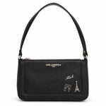 Karl Lagerfeld ParisLeather Shoulder Bag Women - BLK - Black