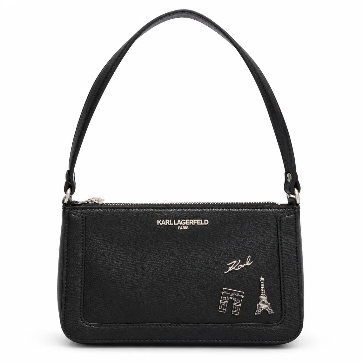 Karl Lagerfeld ParisLeather Shoulder Bag Women - BLK - Black