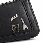 Karl Lagerfeld ParisLeather Shoulder Bag Women - BLK - Black