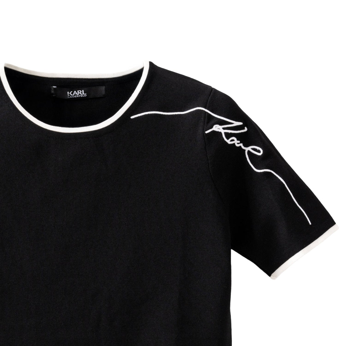 Karl Lagerfeld women’s Paris T-shirt-BLK - Black