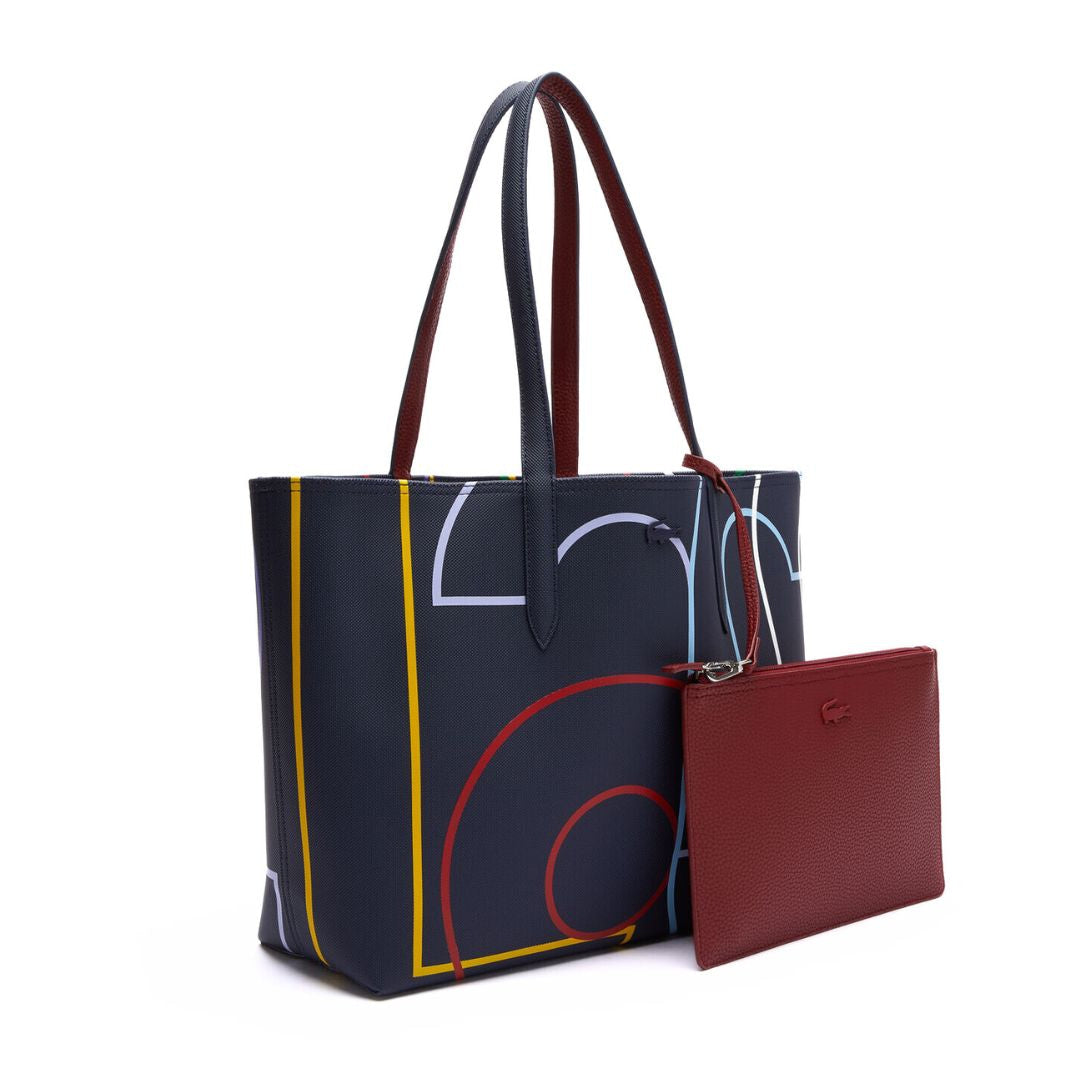 Lacoste Anna Zip Pouch Print Canvas Large Shopper Bag - Multi