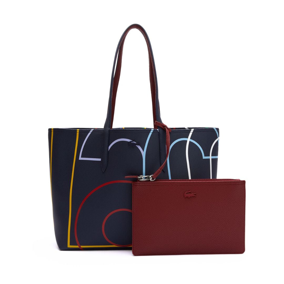 Lacoste Anna Zip Pouch Print Canvas Large Shopper Bag - Multi
