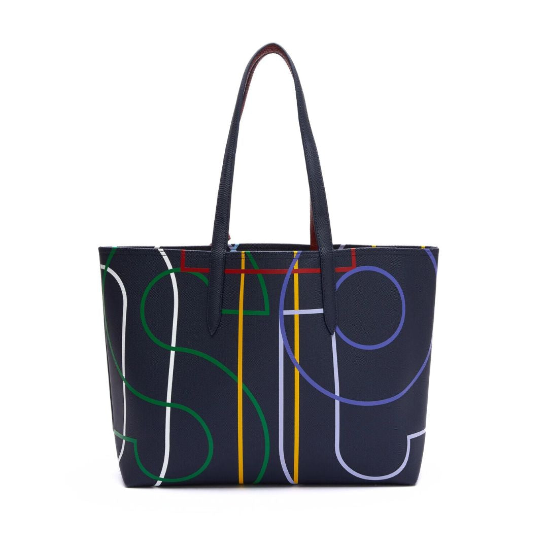 Lacoste Anna Zip Pouch Print Canvas Large Shopper Bag - Multi