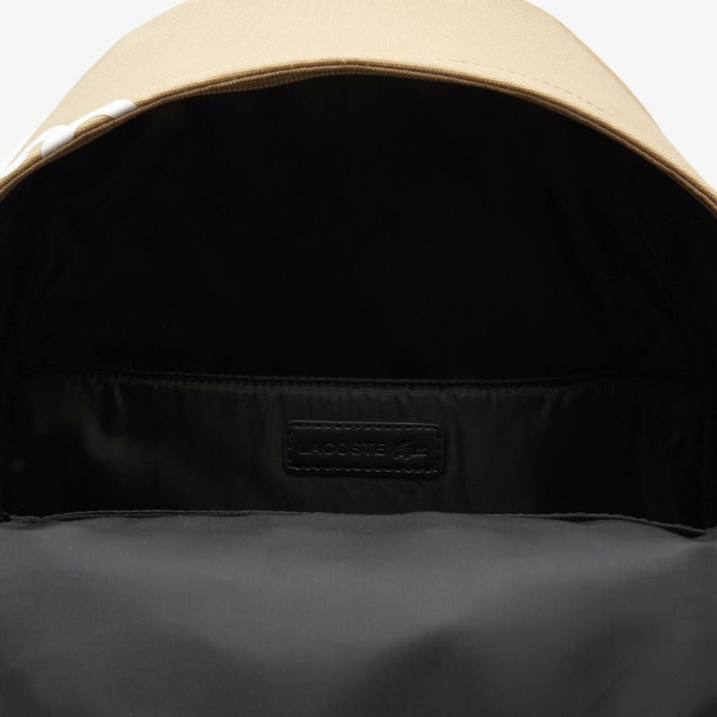 Lacoste Contrast Branded Backpack - BEG Beige Bags
