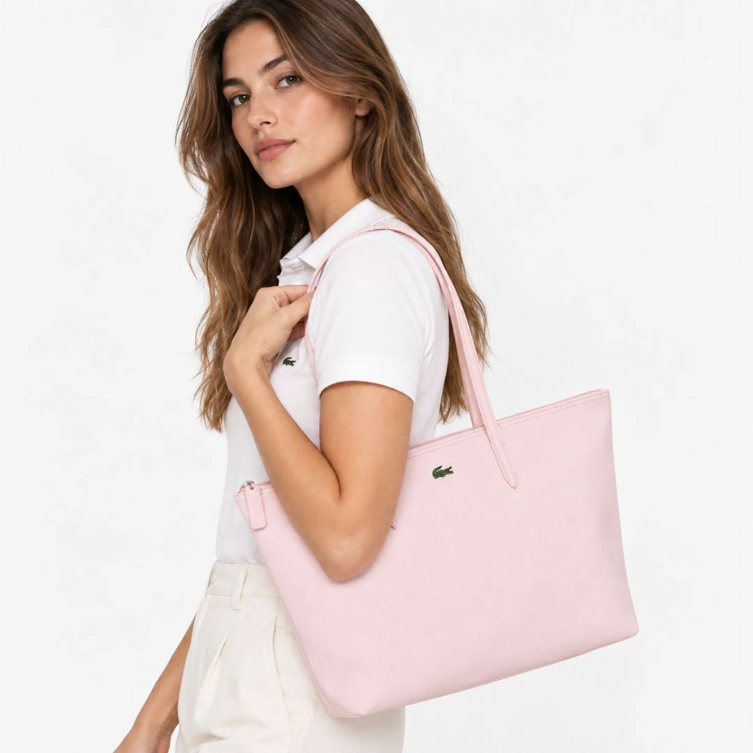 Lacoste Large L.12.12 Concept Tote Bag - Pink