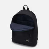 Lacoste LARGE NEOCROC BACKPACK WITH ZIPPED LOGO STRAPS - BLK - Black