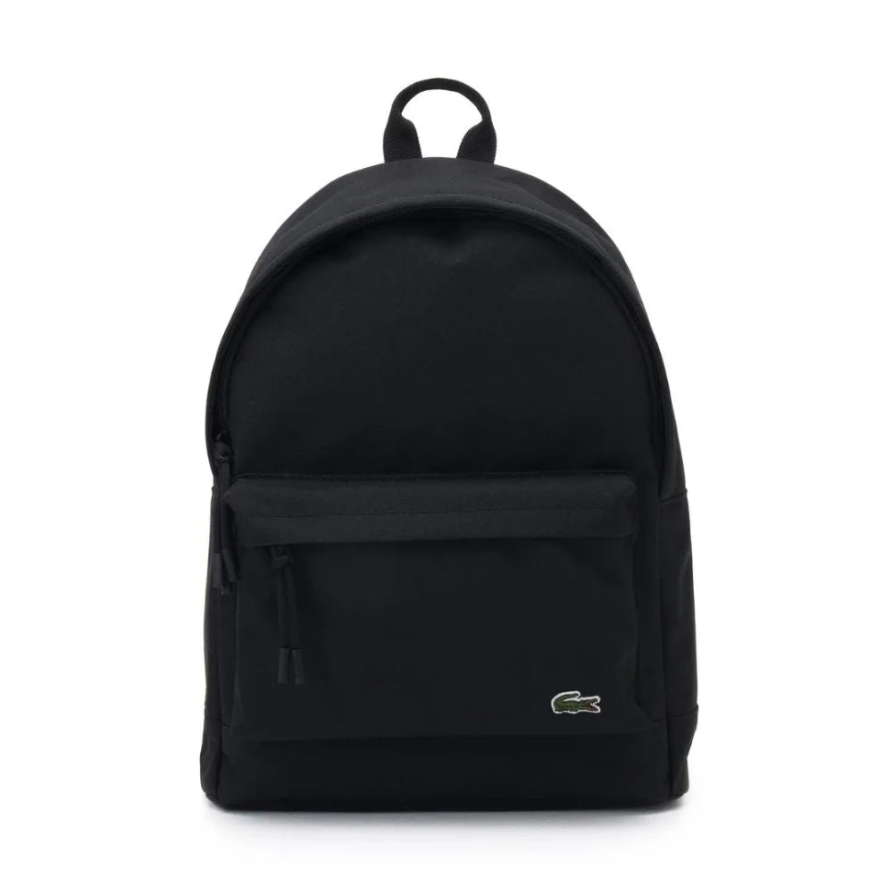 Lacoste LARGE NEOCROC BACKPACK WITH ZIPPED LOGO STRAPS - BLK - Black