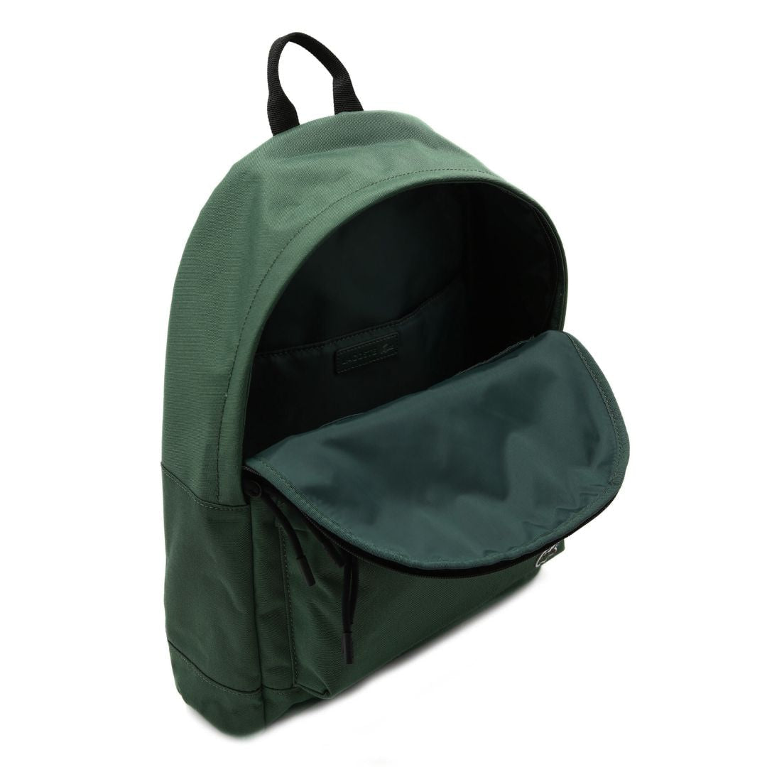 Lacoste LARGE NEOCROC BACKPACK WITH ZIPPED LOGO STRAPS - GRN - Green