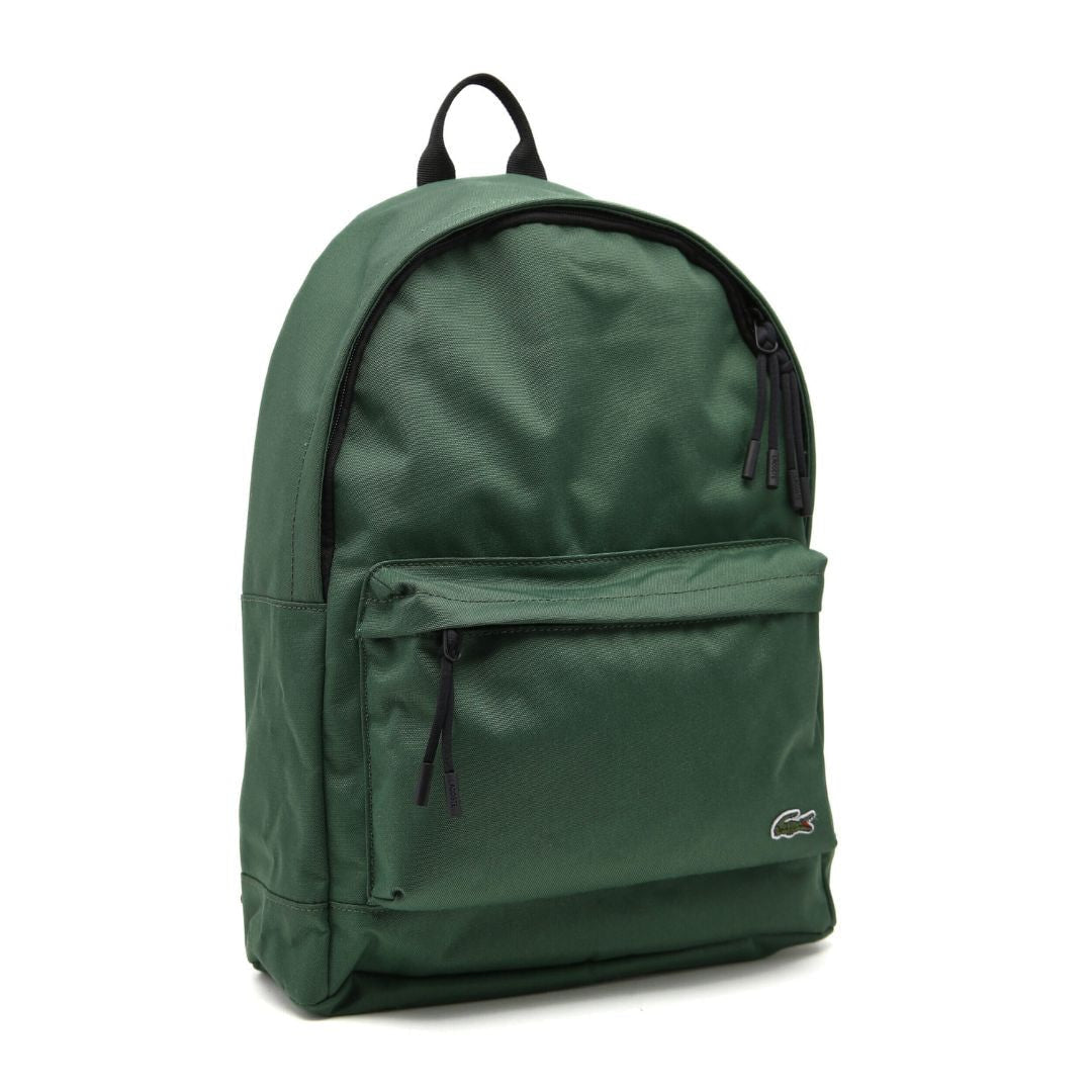 Lacoste LARGE NEOCROC BACKPACK WITH ZIPPED LOGO STRAPS - GRN - Green