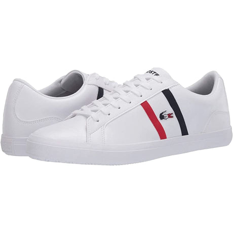 Lacoste Lerond TRI 2 Leather Men - White/Navy/Red / 40 / M - Shoes