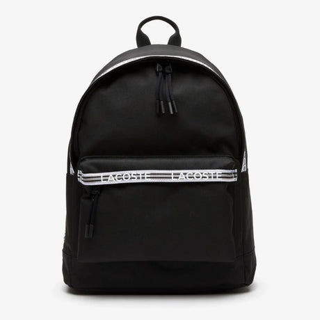 Lacoste NEOCROC BACKPACK WITH ZIPPED LOGO STRAPS - BLK Black Bags