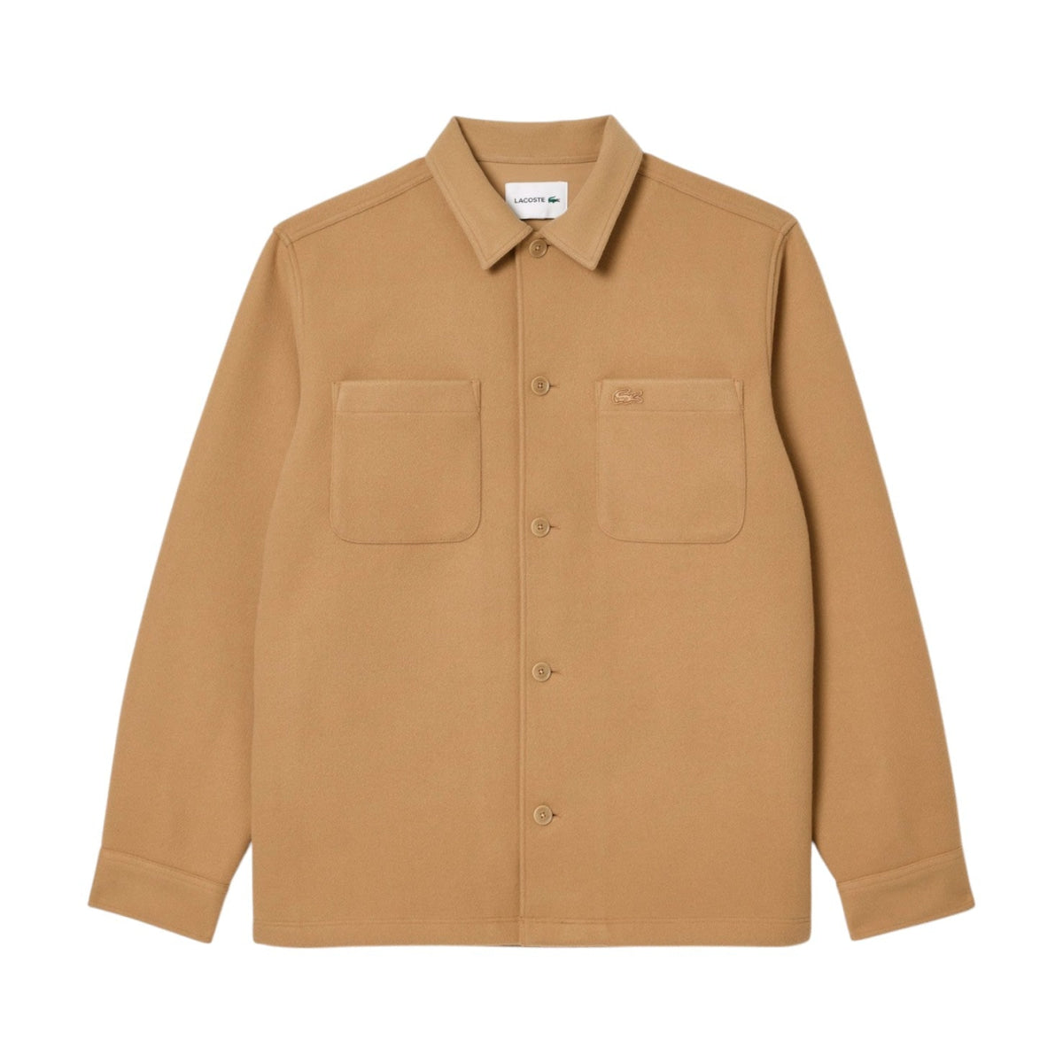 Lacoste Oversized Flannel Overshirt Men CH7210-BEG