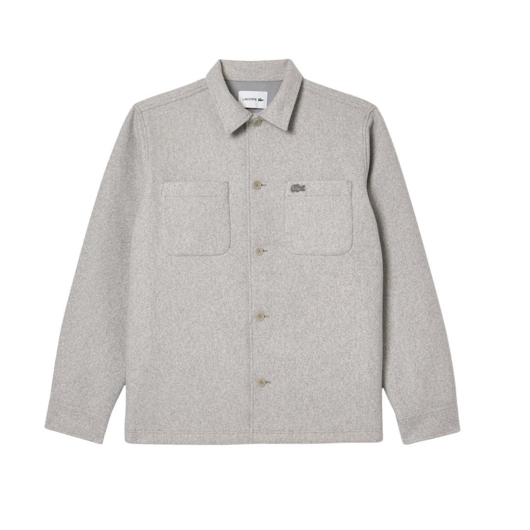 Lacoste Oversized Flannel Overshirt Men CH7210-GRY
