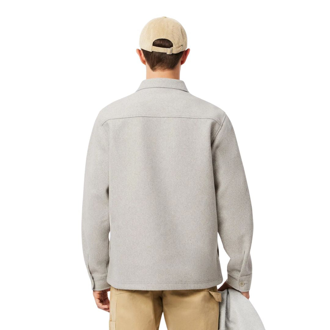 Lacoste Oversized Flannel Overshirt Men CH7210-GRY