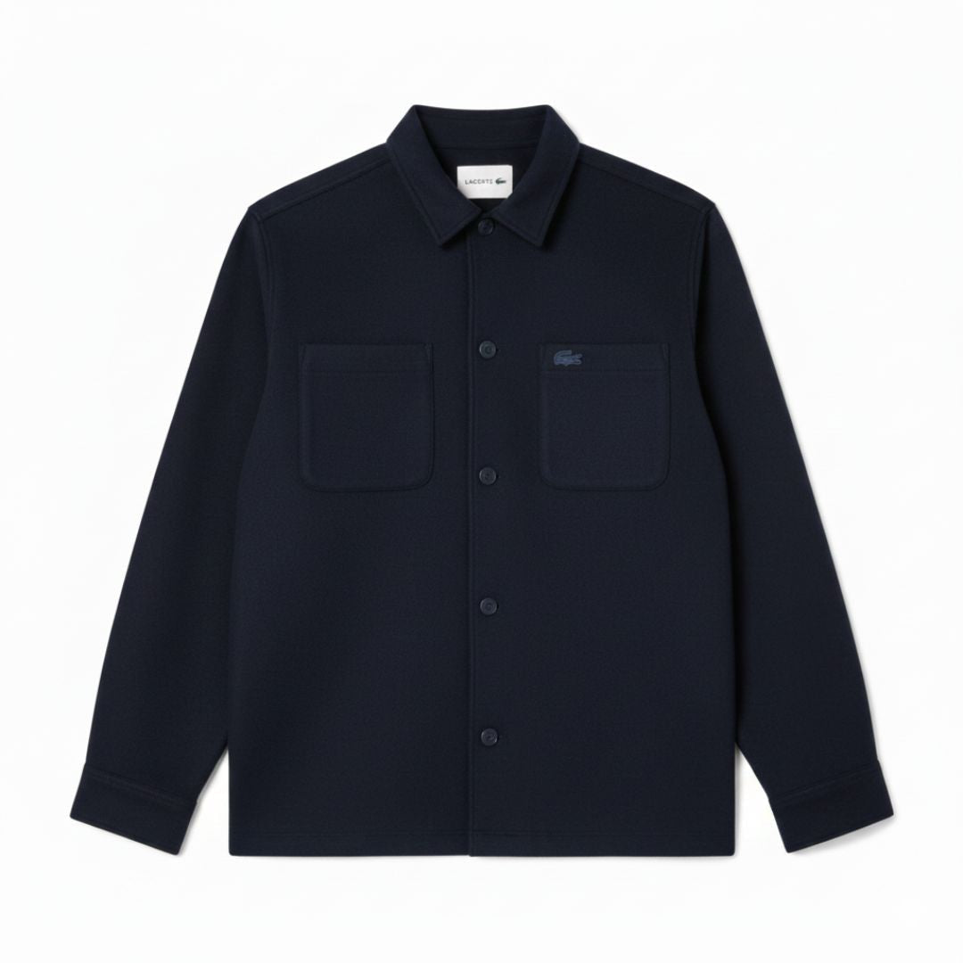 Lacoste Oversized Flannel Overshirt Men CH7210-NVY