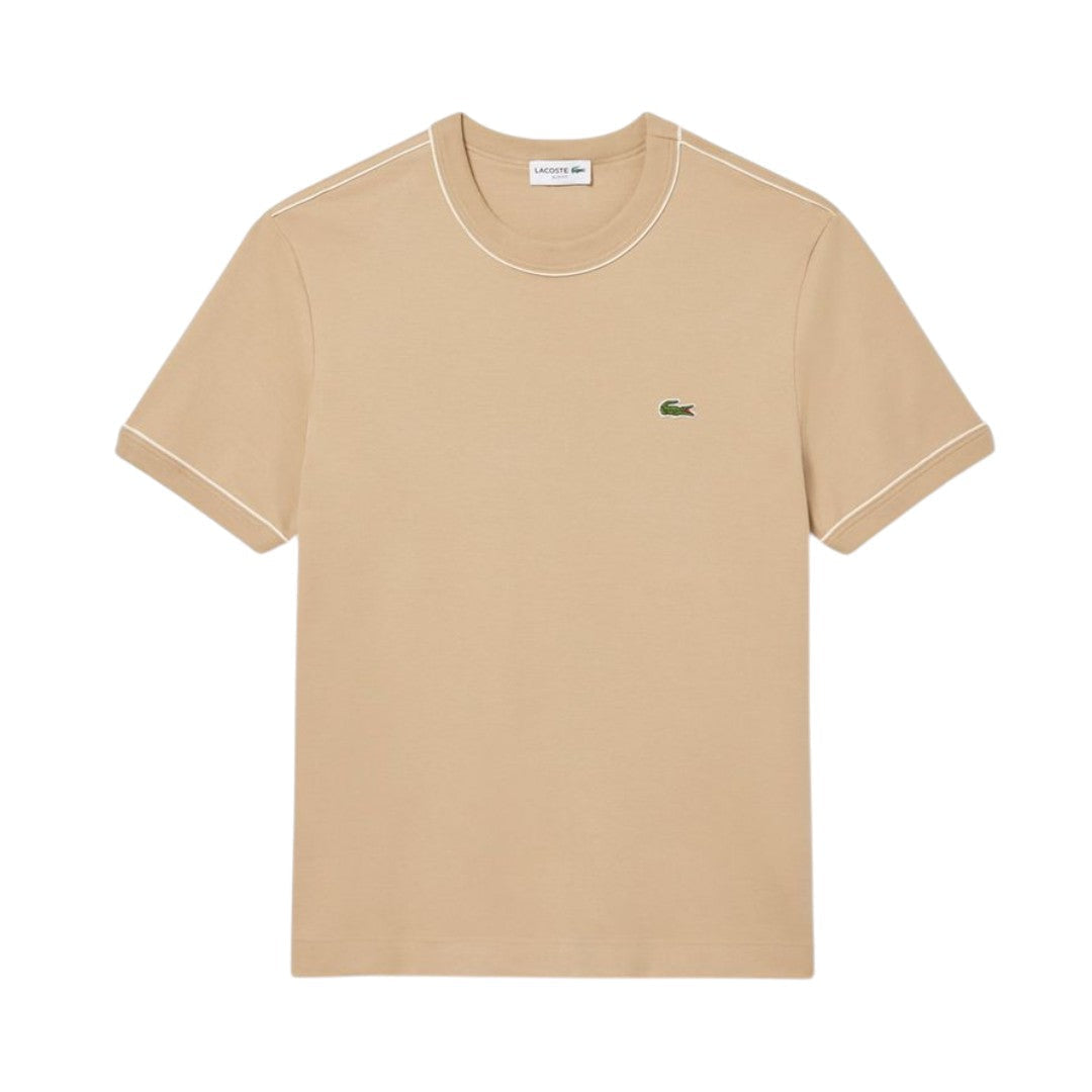 Lacoste Slim Fit Cotton Interlock T-Shirt Men - Beige / M