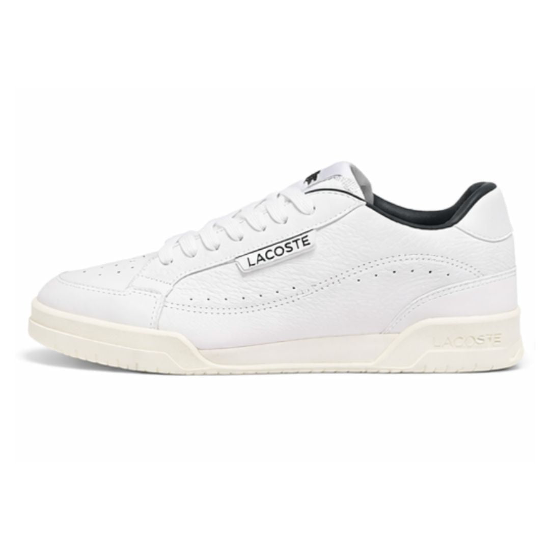 Lacoste Twin Serve Luxe Leather Trainers Men - White / 44.5
