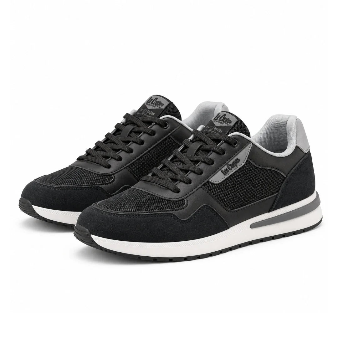 Lee Cooper Retro Lace-Up Sneakers Men 0264CI-BLK - Black 1 / 40