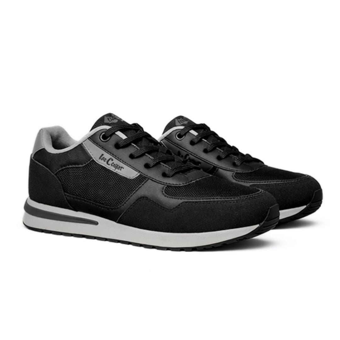 Lee Cooper Retro Lace-Up Sneakers Men 0264CI-BLK - Black / 40
