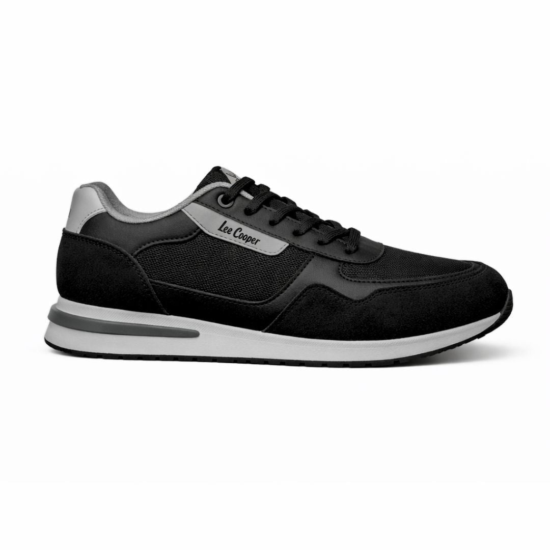 Lee Cooper Retro Lace-Up Sneakers Men 0264CI-BLK - Black / 40